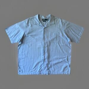 Vintage Polo Ralph Lauren Shirt 2XL Blue Cotton Loop Collar Caldwell RRL